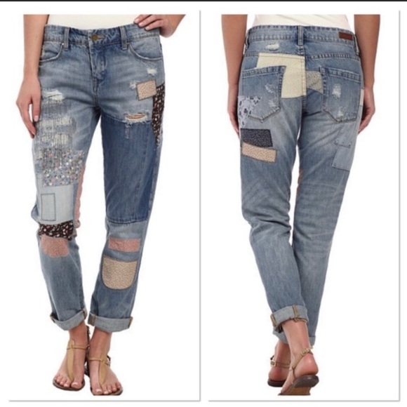Blank NYC Denim - NWT BLANK NYC PATCHWORK BOYFRIEND JEANS 24